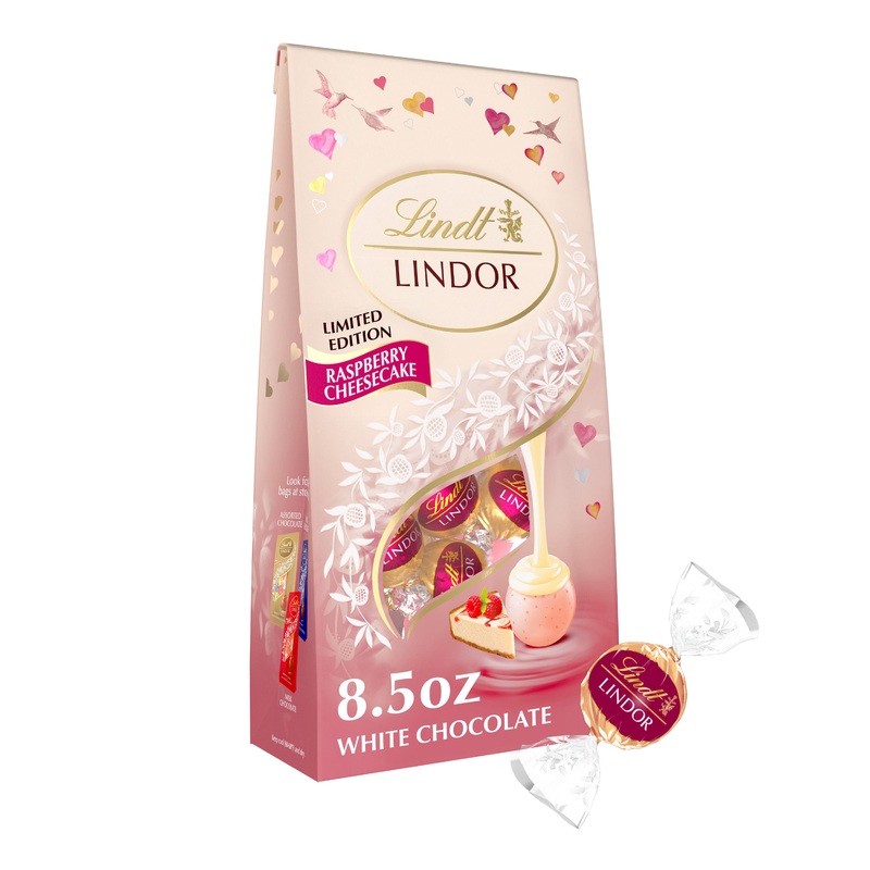Lindt Lindor Raspberry Cheesecake White Chocolate Truffle Bag