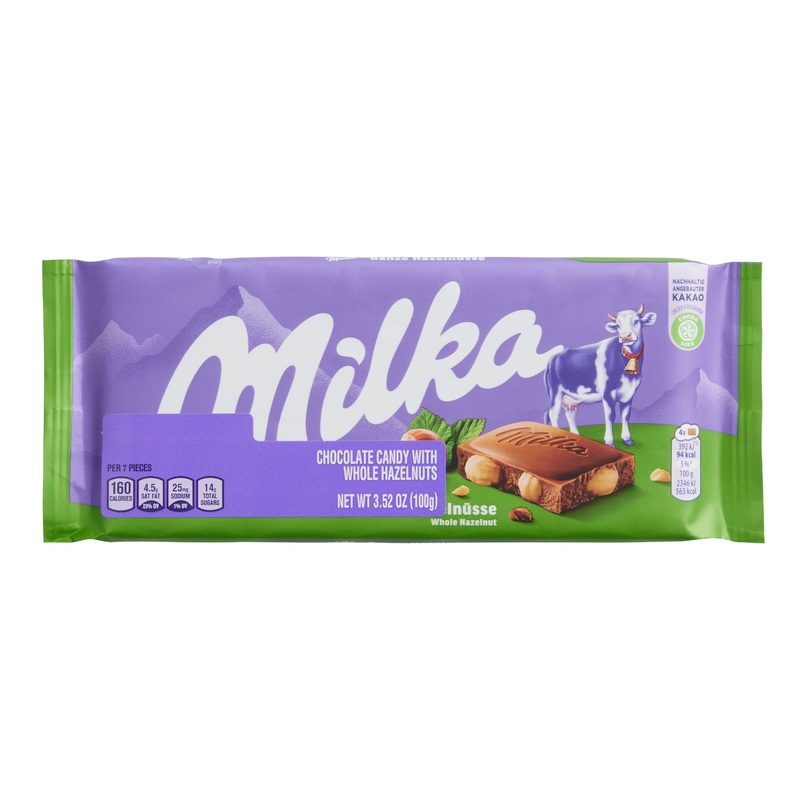 Milka Whole Hazelnut Milk Chocolate Bar