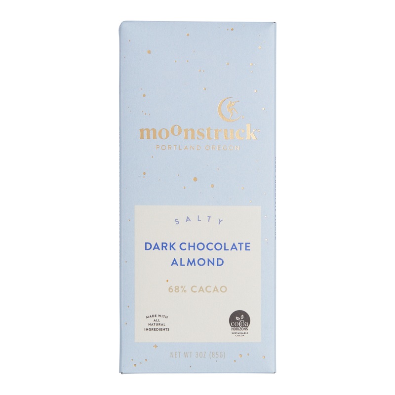 Moonstruck Salty Almond Dark Chocolate Bar