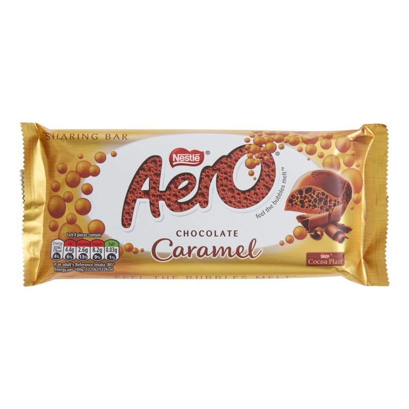 Nestle Large Aero Caramel Milk Chocolate Bar