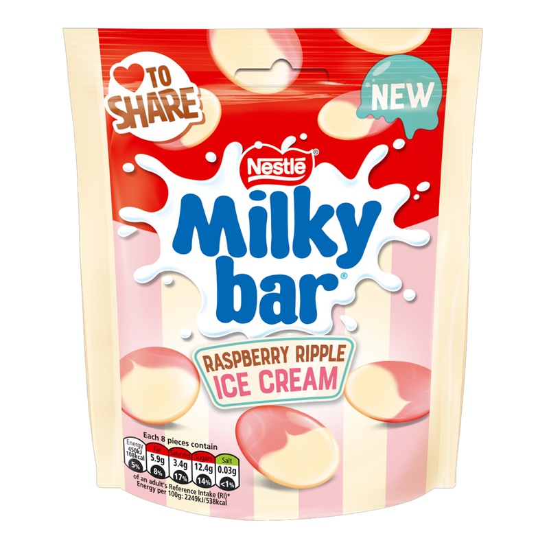 Nestle Milkybar Raspberry Ripple Ice Cream Candy Buttons