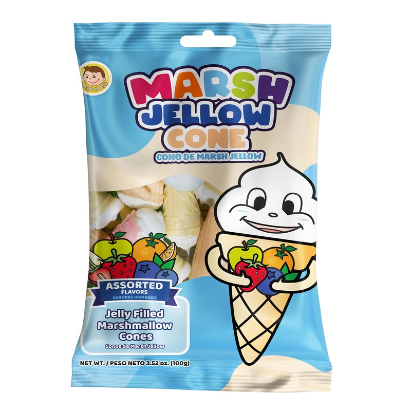 Pocas Josh-Bosh Marsh Jellow Jelly Filled Marshmallow Cones