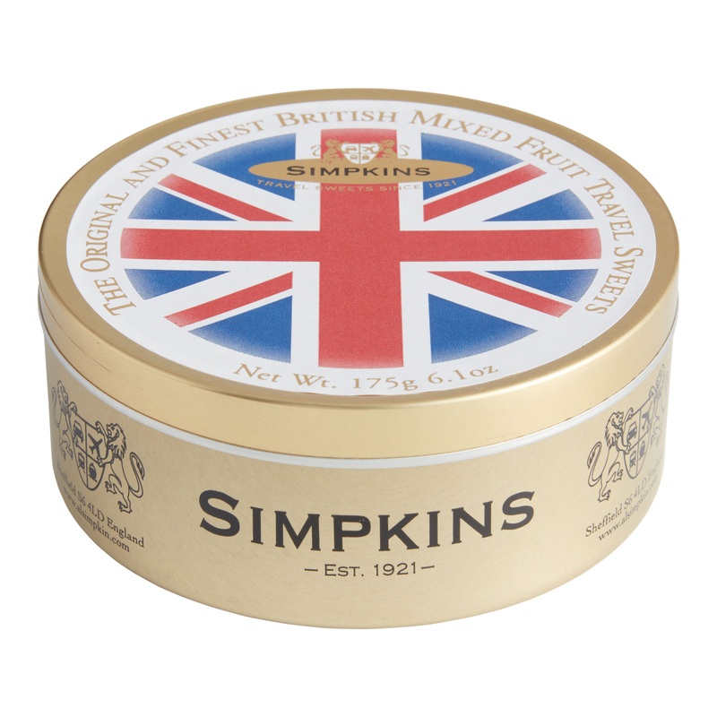 Simpkins Union Jack Flag Hard Candy Tin Set of 2