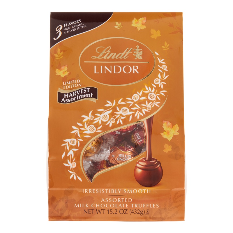 Lindt Lindor Harvest Assortment Milk Chocolate Truffles Bag