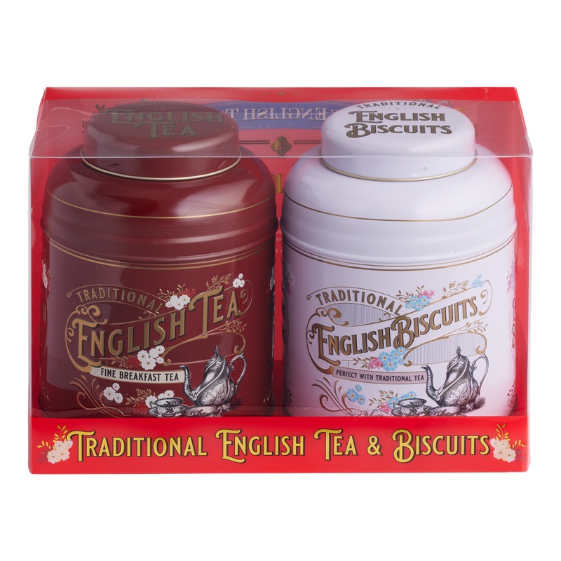 New English Teas Tea and Biscuit Tin Set
