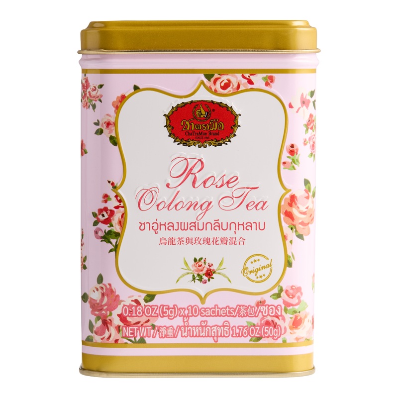 ChaTraMue Oolong Rose Tea Tin 10 Count