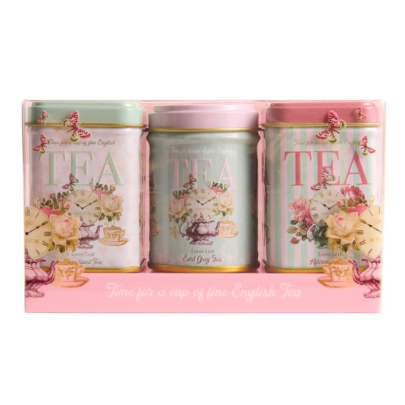 New English Teas Tea Time Mini Loose Leaf Tea Tins 3 Pack