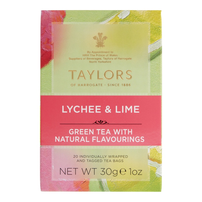 Taylors of Harrogate Lychee and Lime Green Tea 20 Count