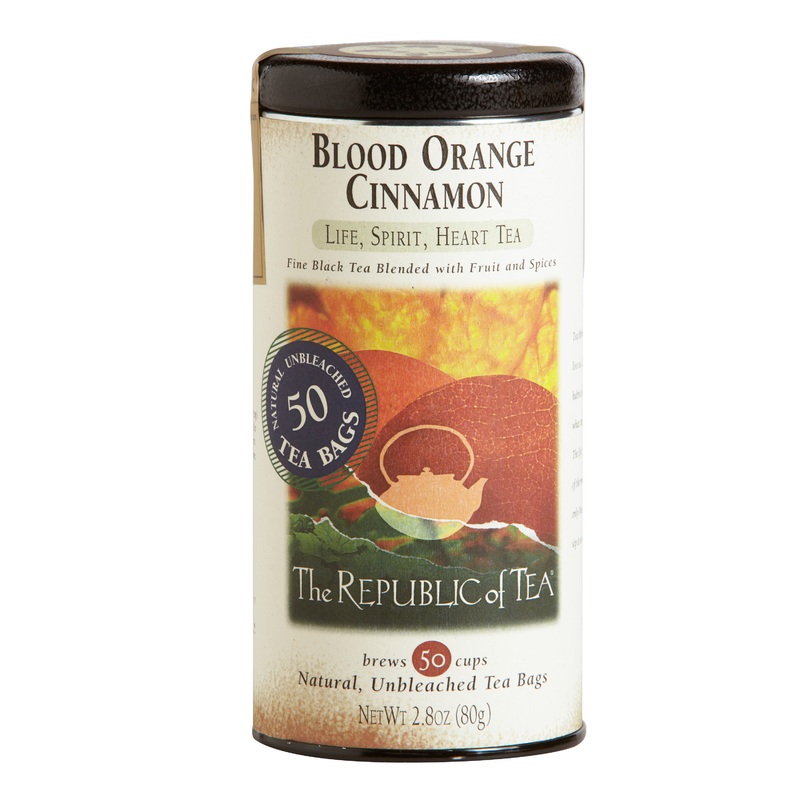 The Republic of Tea Blood Orange Cinnamon Black Tea 50 Count