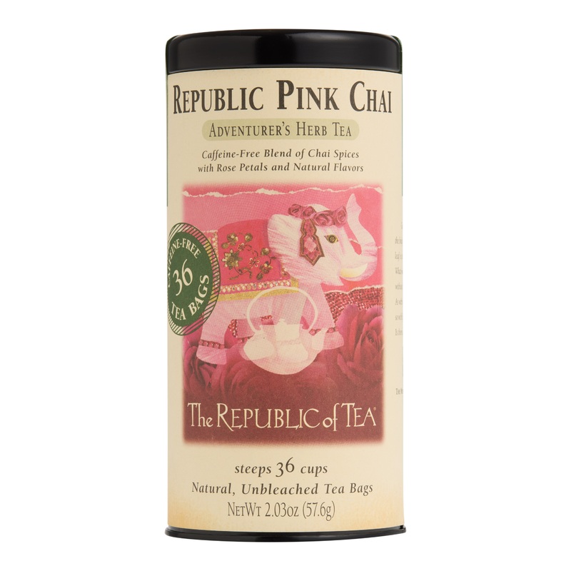 The Republic of Tea Pink Chai Herbal Tea 36 Count