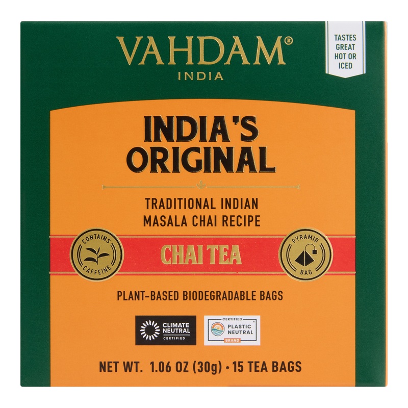 VAHDAM India Original Chai Tea Bags 15 Count