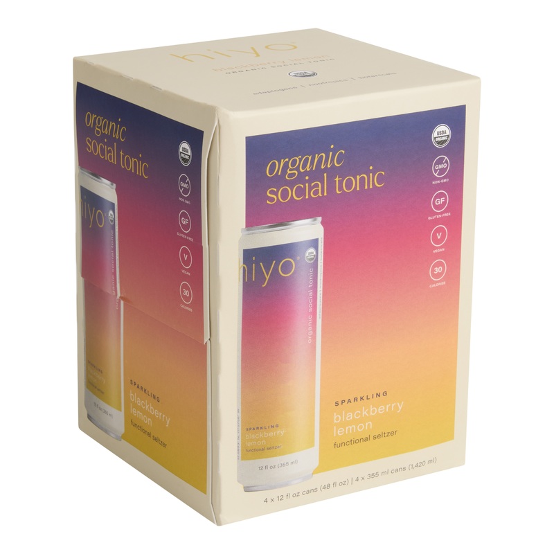 Hiyo Blackberry Lemon Non-Alcoholic Social Tonic 4 Pack