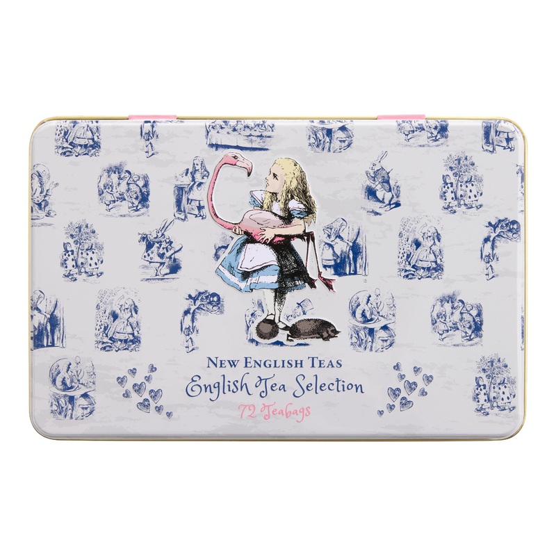 New English Teas Alice In Wonderland Assorted Tea Tin 72 Ct