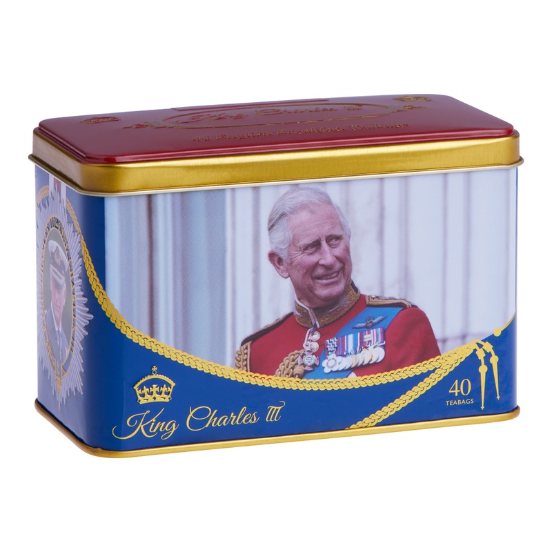 New English Teas King Charles III Tea Tin 40 Count