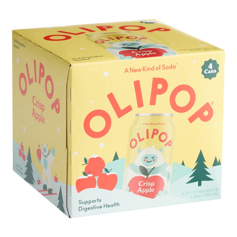 Olipop Crisp Apple Soda 4 Pack