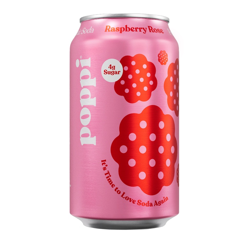 Poppi Raspberry Rose Prebiotic Soda