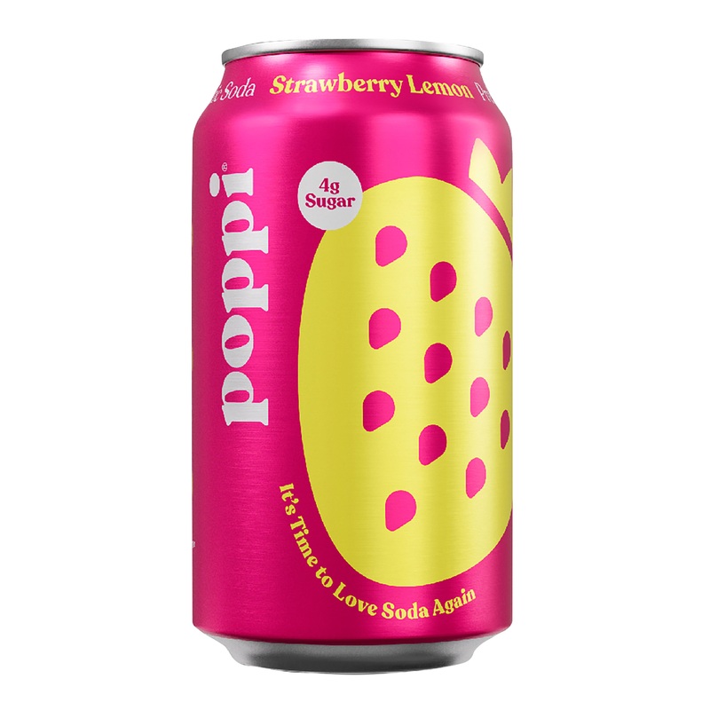Poppi Strawberry Lemon Prebiotic Soda