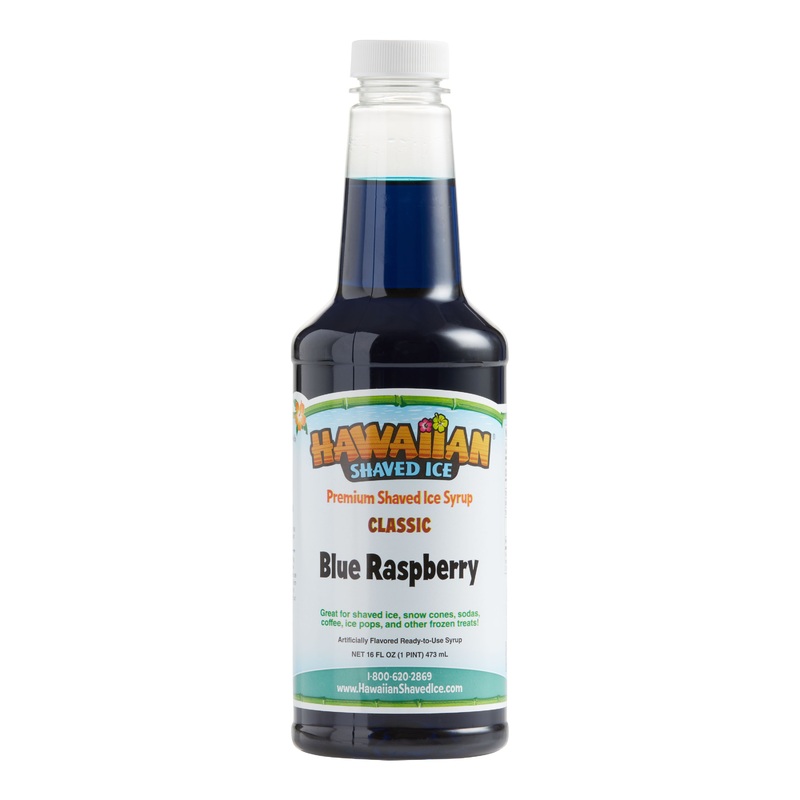 Hawaiian Shaved Ice Sour Blue Raspberry Premium Syrup