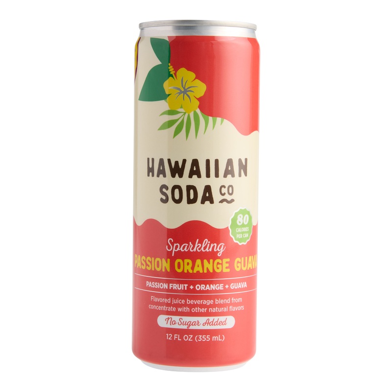 Hawaiian Soda Co. Sparkling Passion Orange Guava Soda