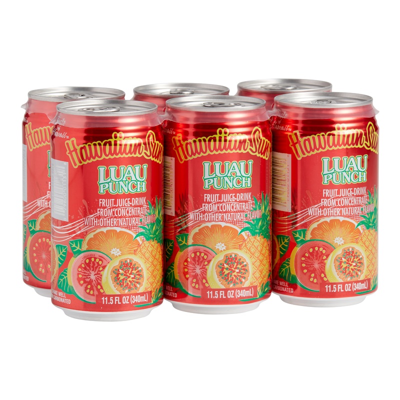Hawaiian Sun Luau Punch Juice Drink 6 Pack