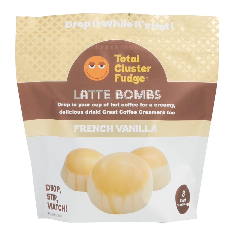 Total Cluster Fudge French Vanilla Latte Bombs 8 Count