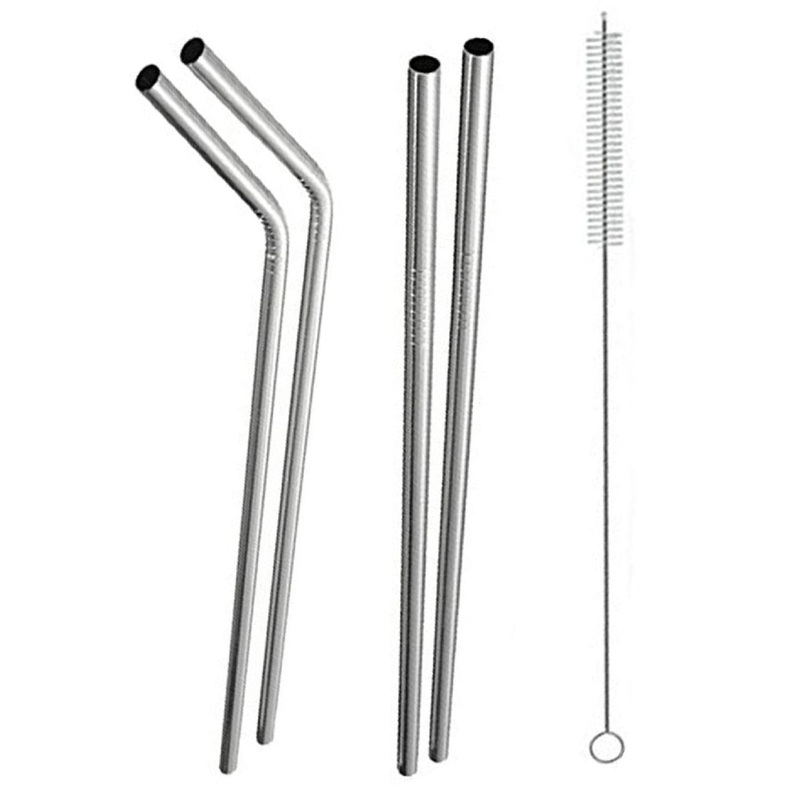 120 Piece Stainless Steel Straw Display