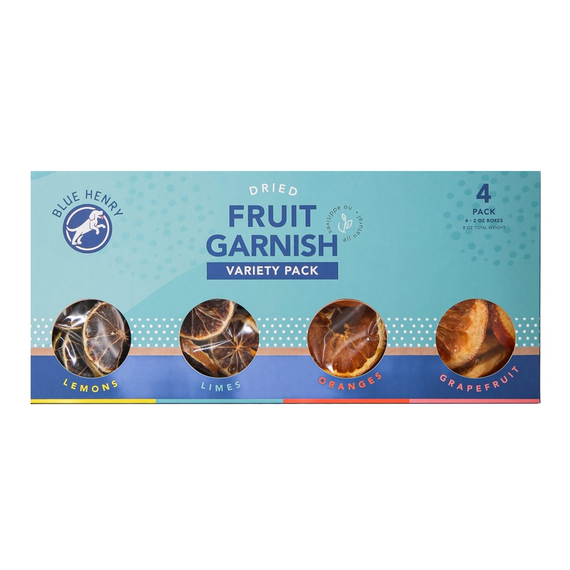 BlueHenry Dried Fruit Garnish Variety Box 4 Pack