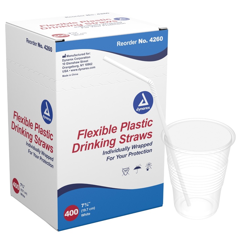 Flex Straws – 7 3/4″ Long, 2000 per Case