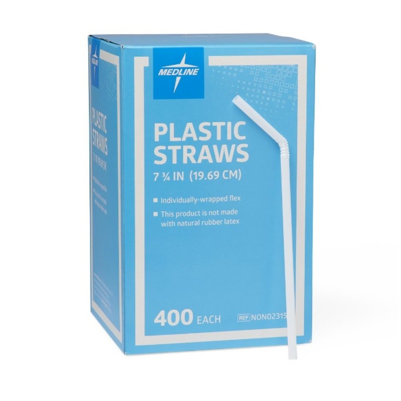 Flexible Drinking Straws – 7.75″, 400 Pack