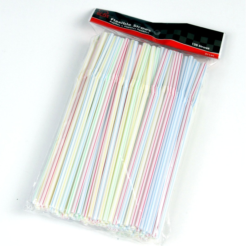 Flexible Straws – 150 Pack, Plastic