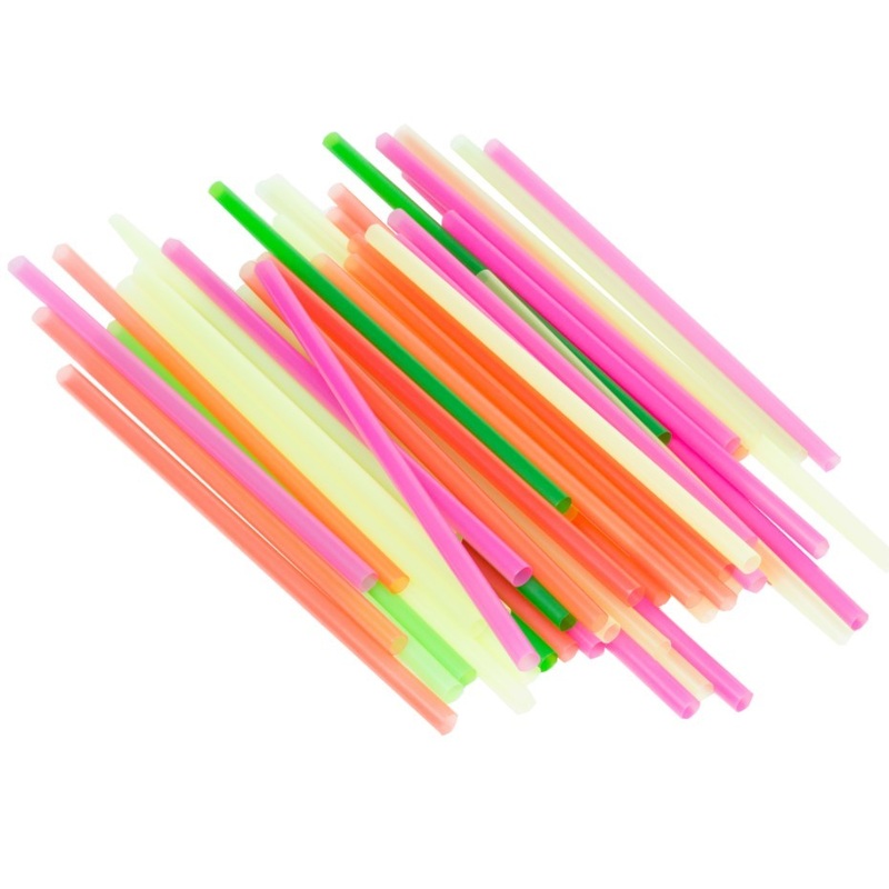 Jumbo Straws – 25 Pack, Neon Colors