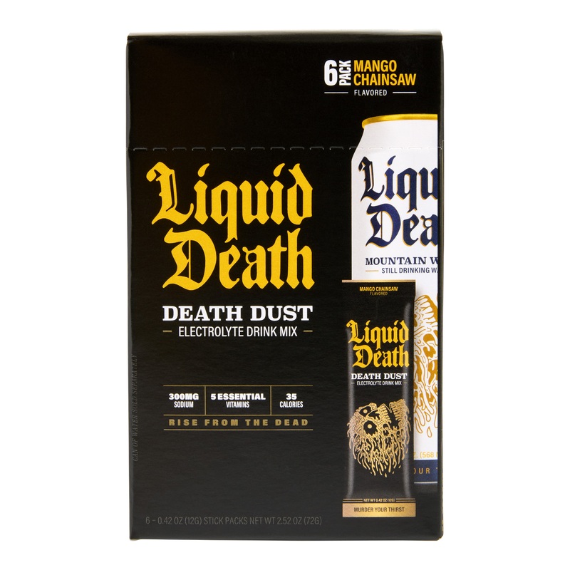 Liquid Death Mango Chainsaw Death Dust Drink Mix Packet