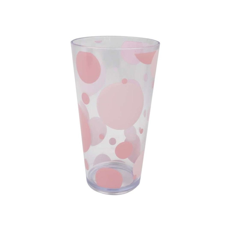Plastic Tumblers – Pink Bubbles, 20 oz