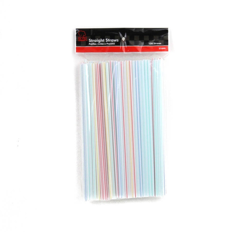 Straight Straws – 150 pack, Assorted Colors