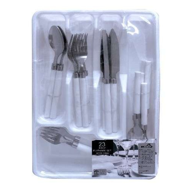 23-Piece Stainless Steel Cutlery Sets with Tray