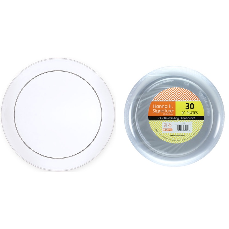 9″ Plastic Buffet Plates – Heavyweight, Clear