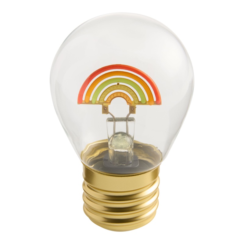 Glass Bulb-Shaped Rechargeable LED Figural Light Up Decor