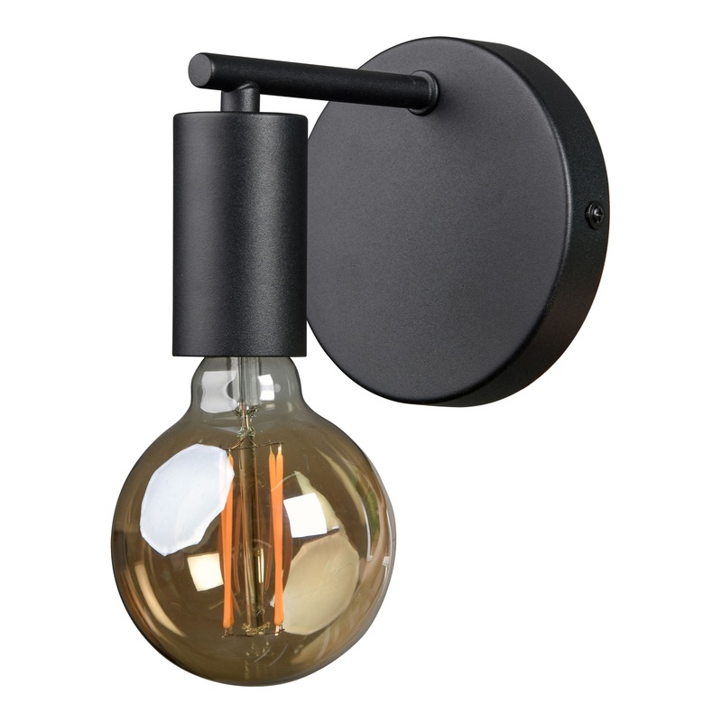 Handen Black Metal Wall Sconce