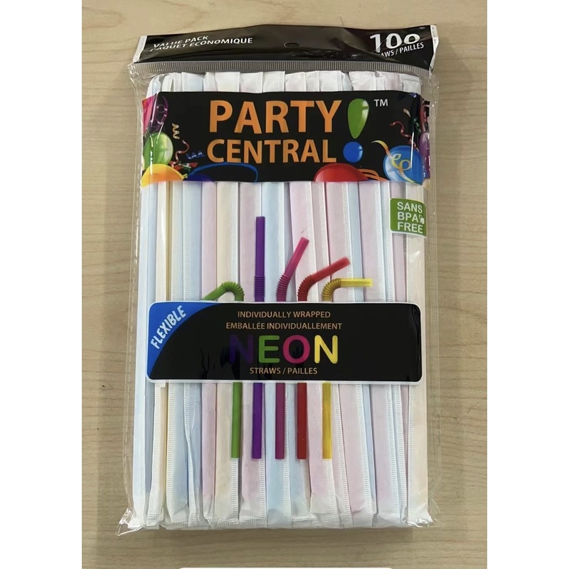Individually Wrapped Straws Pack of 100