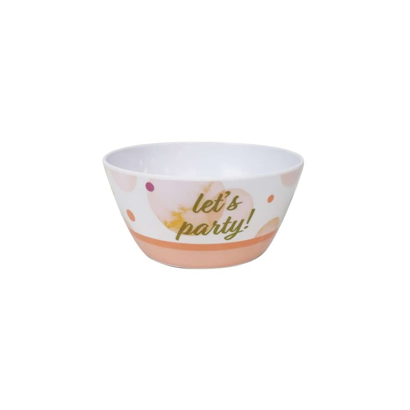 Melamine Bowls – “Let’s Party”, 5.87″