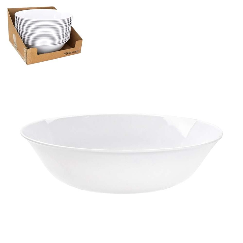 Melamine Serving Bowls – White, 11″ x 4″