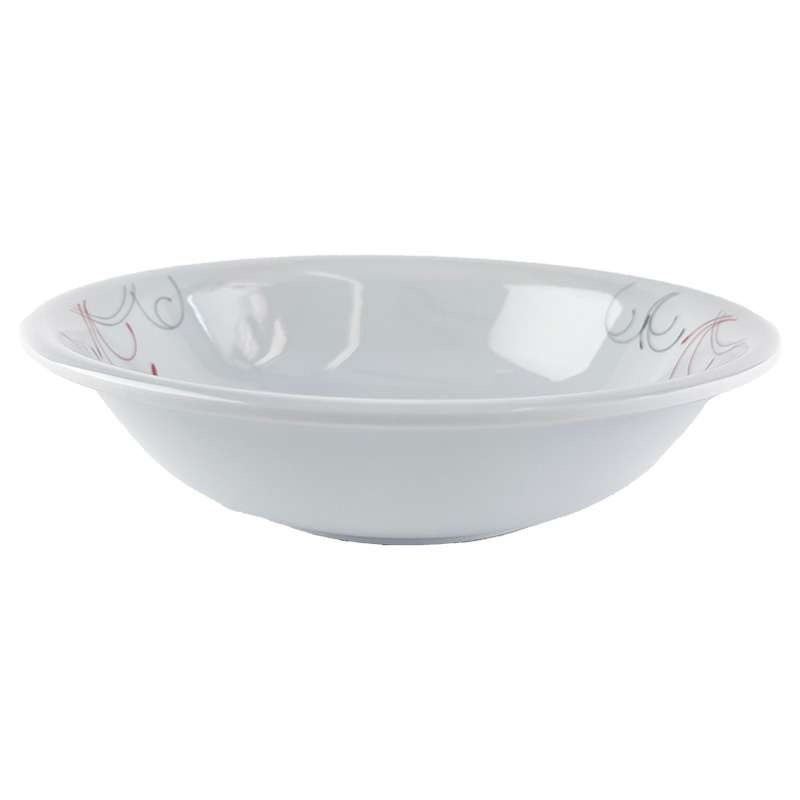 Melamine Serving Bowls – White, 8″ x 3″