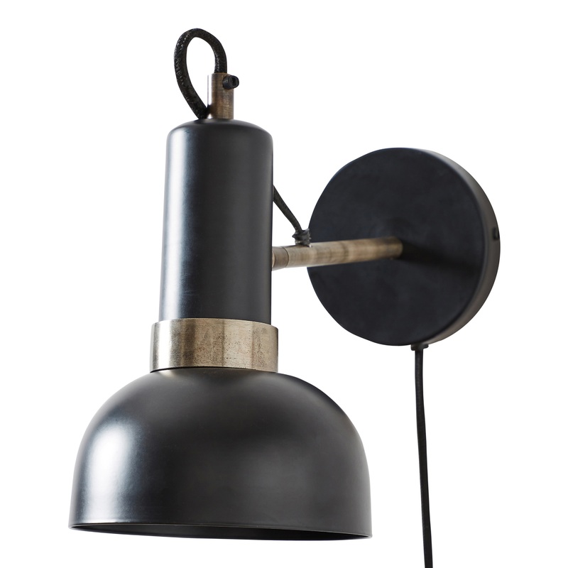 Nomi Black Metal Wall Sconce
