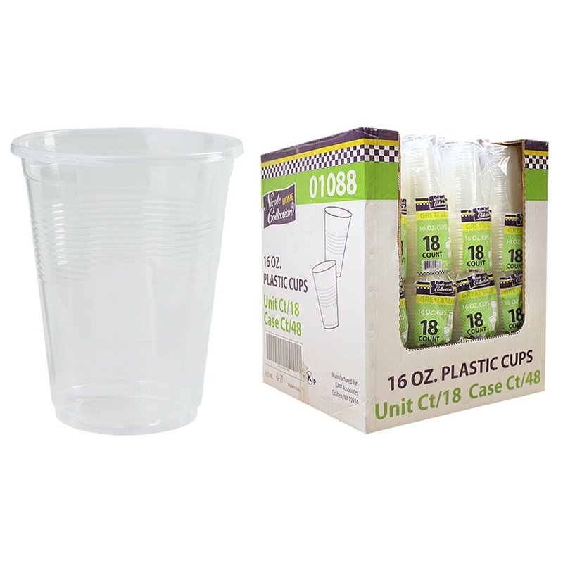 Plastic Soft Cups – Clear, 16 oz.