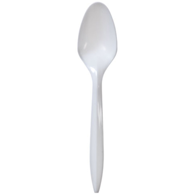 Plastic Spoons – White, Medium Weight, 1000-Pack