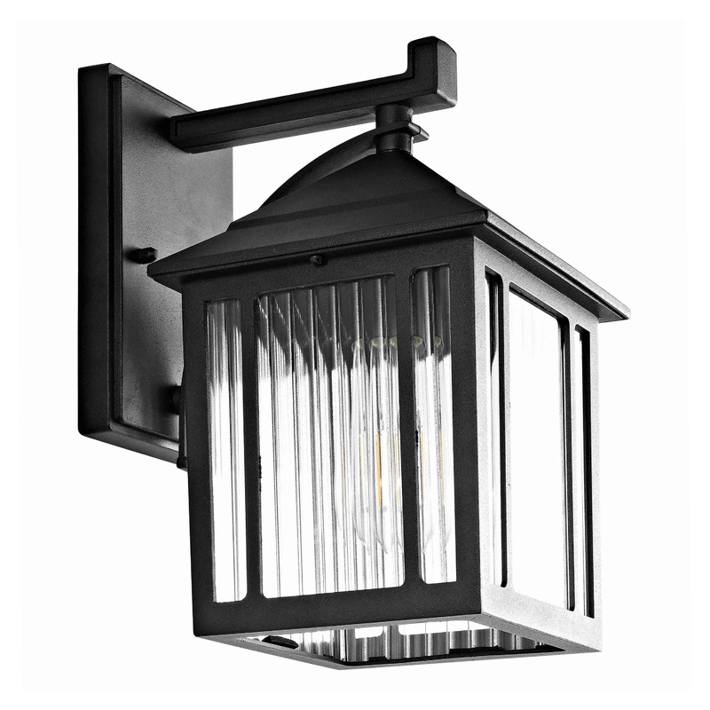 Ranzi Black Metal Outdoor Wall Sconce