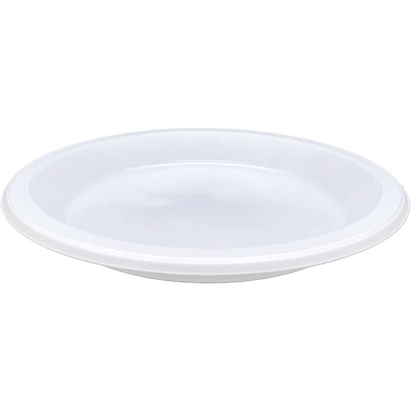 Reusable Plastic Plates – 10 1/4″ Diameter, White, Disposable