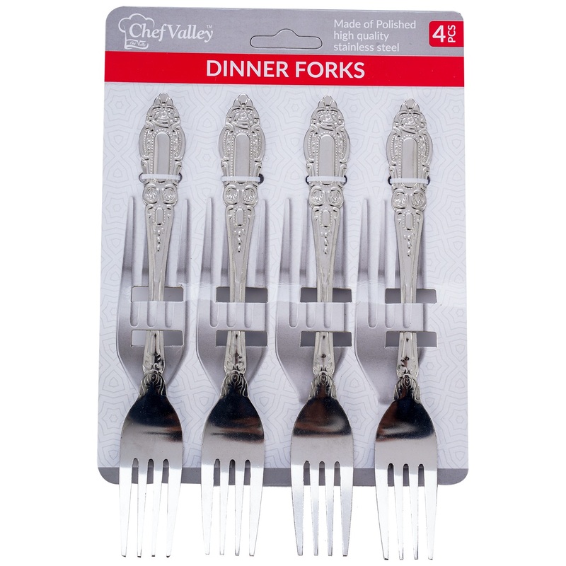 Stainless Steel Dinner Fork Sets, 4 Pack