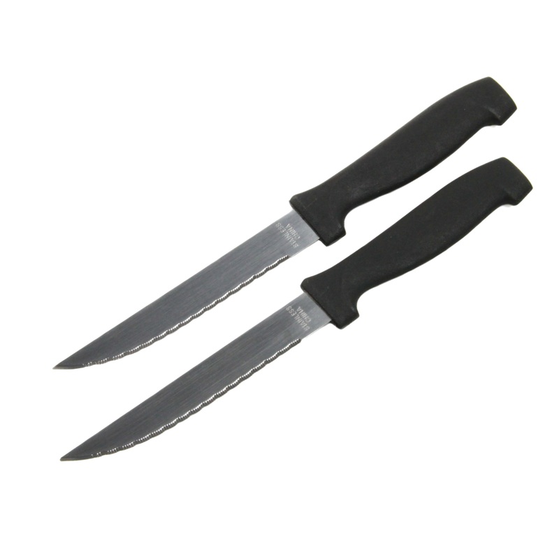 Steak Knife Sets – Serrated, Stainless Steel, 2 Pack