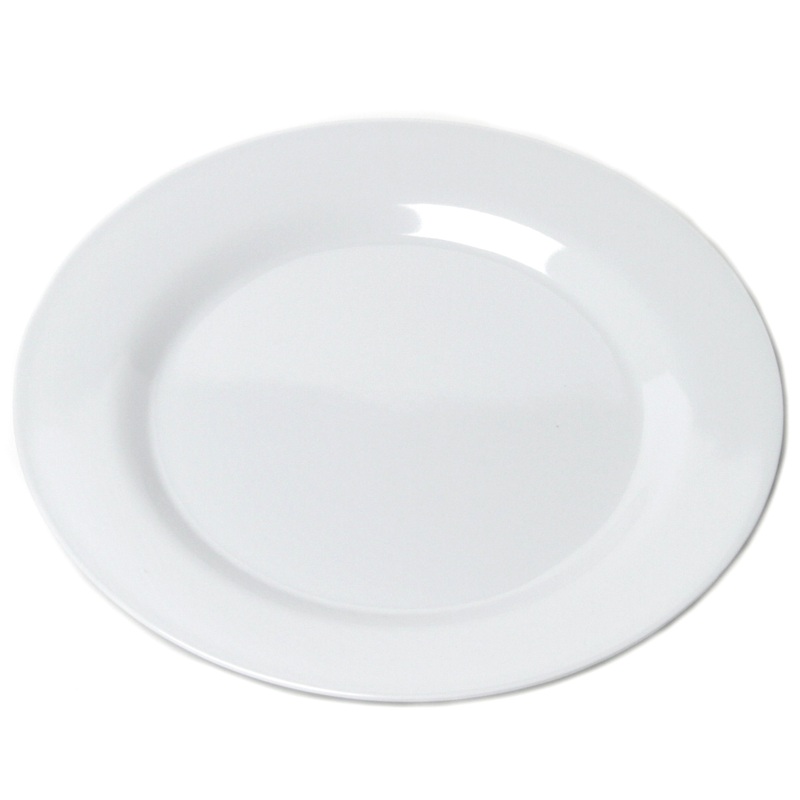 White Melamine Plates – Round, 10″
